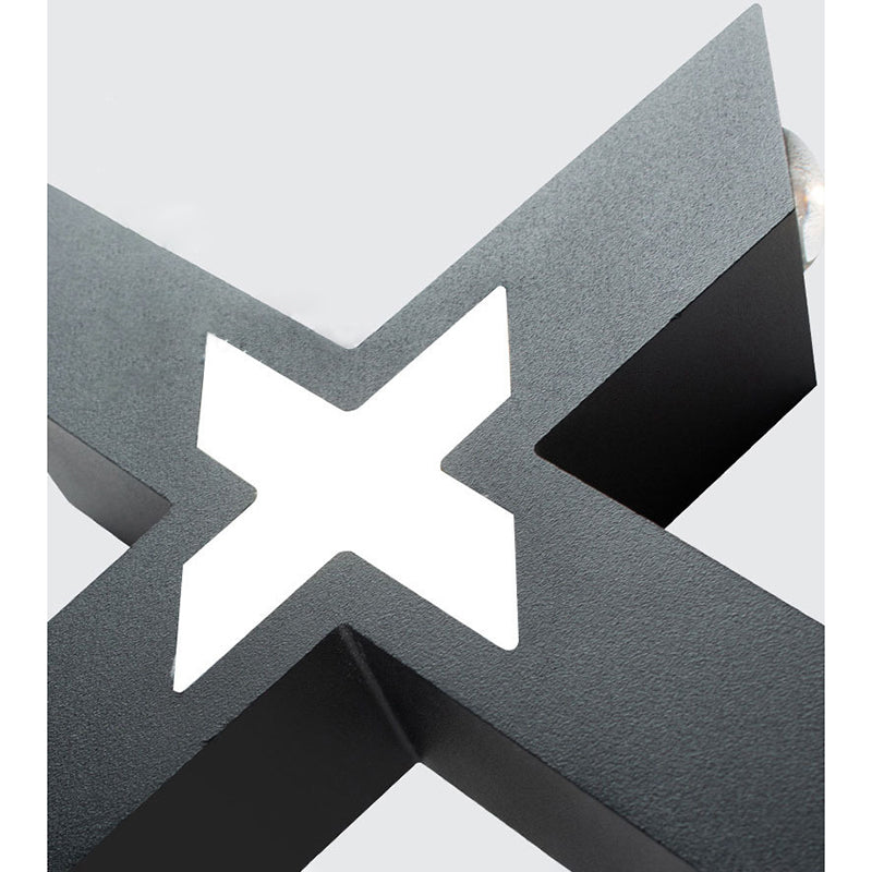 Modern Minimalist Style X-shaded Wall Mounted Light Fixture Metal 4 Lights Wall Lamps