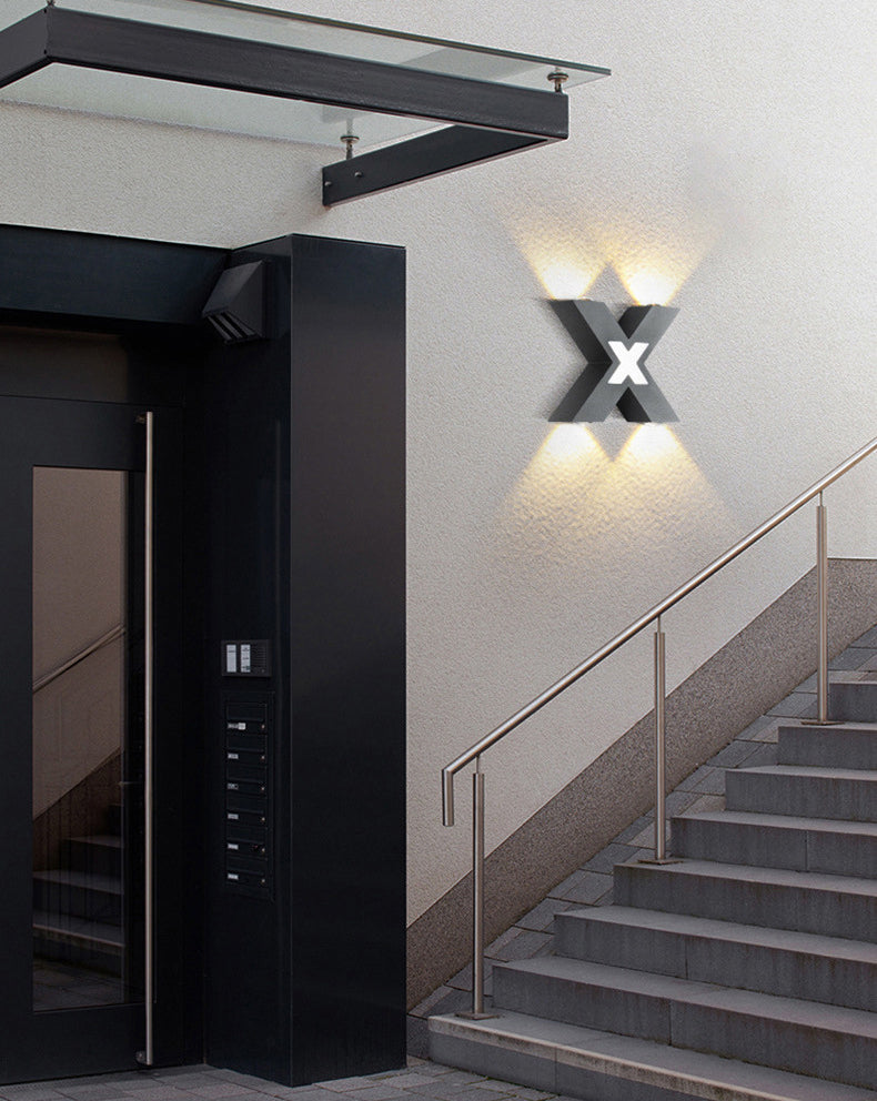 Modern Minimalist Style X-shaded Wall Mounted Light Fixture Metal 4 Lights Wall Lamps