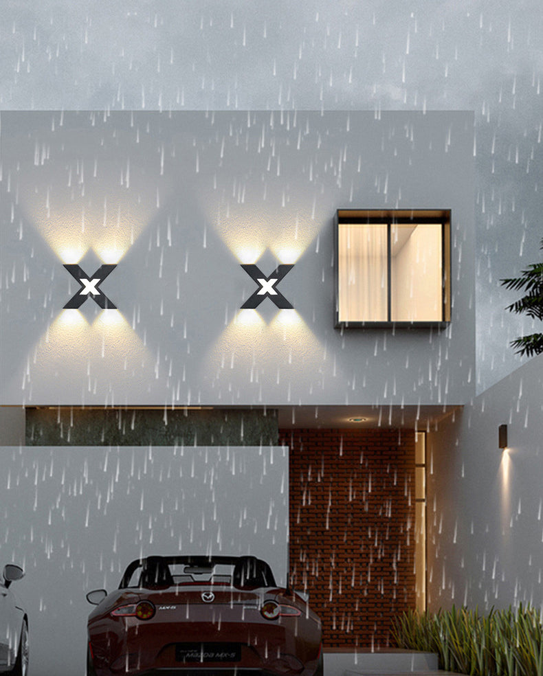 Modern Minimalist Style X-shaded Wall Mounted Light Fixture Metal 4 Lights Wall Lamps