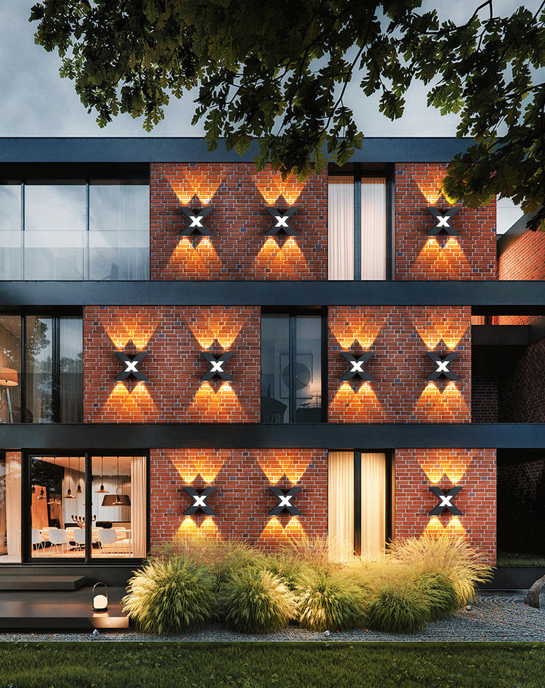 Modern Minimalist Style X-shaded Wall Mounted Light Fixture Metal 4 Lights Wall Lamps