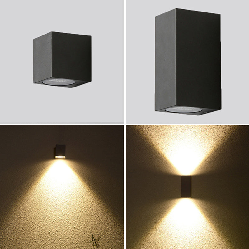 Luz de pared de estilo minimalista moderno de lámpara montada en la pared 2 luces de pared para pared para la pared exterior