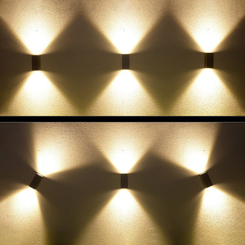 Luz de pared de estilo minimalista moderno de lámpara montada en la pared 2 luces de pared para pared para la pared exterior