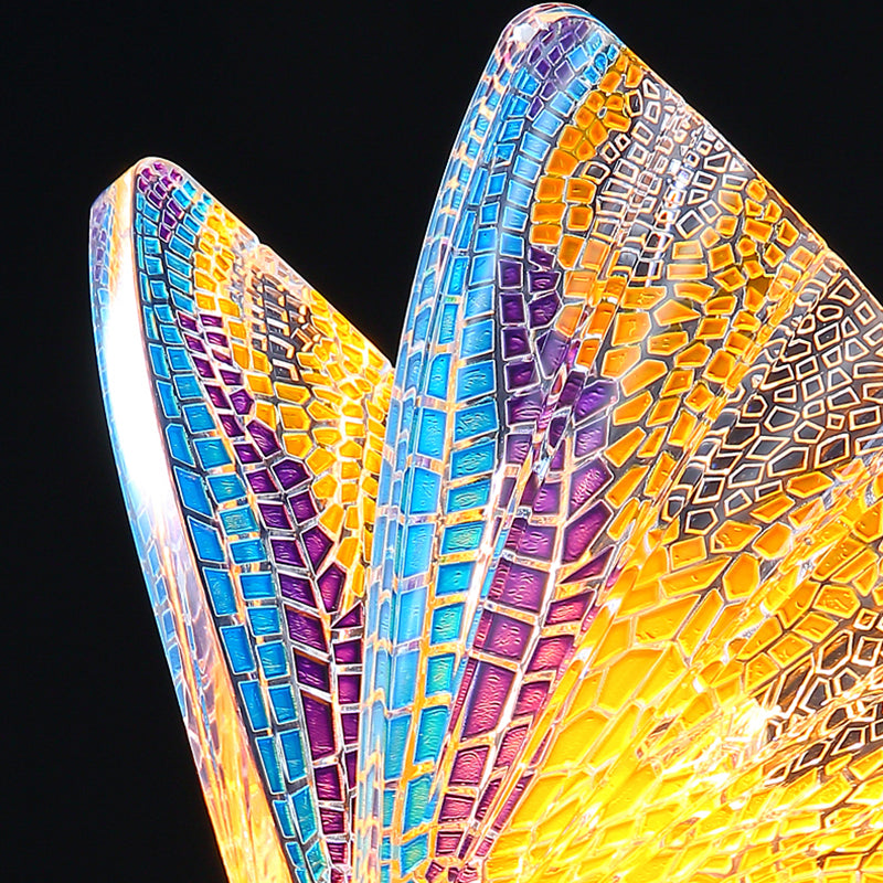 Colorido lámpara de arte de arte de mariposa colgante de mariposa