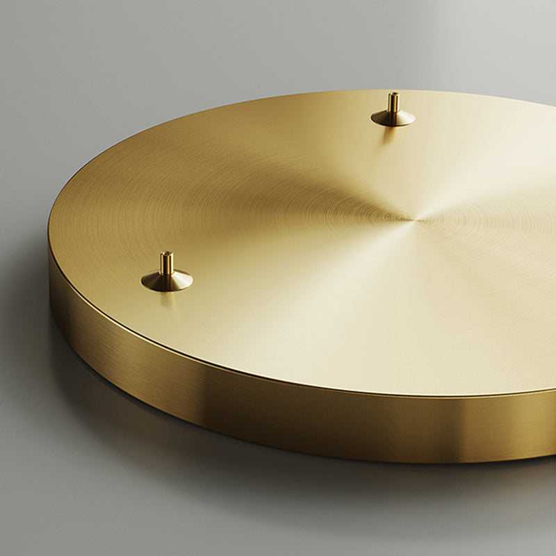 Brass Ring LED Pendant Minimalist Metal Hanging Light with Butterfly Decoration