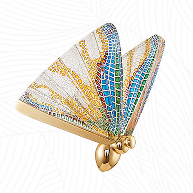 Butterfly Acrylic LED Pendant Lamp Artistic Gold Finish Hanging Lamp for Dining Room