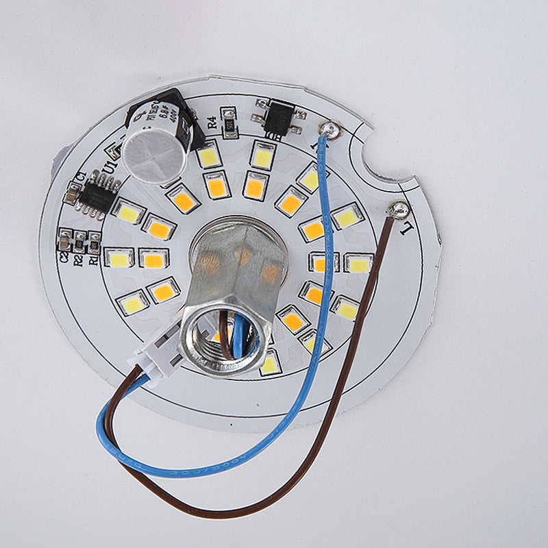 Flared Metal Chandelier Lamp Minimalist 5 Lights White Pendant Light Fixture for Dining Room