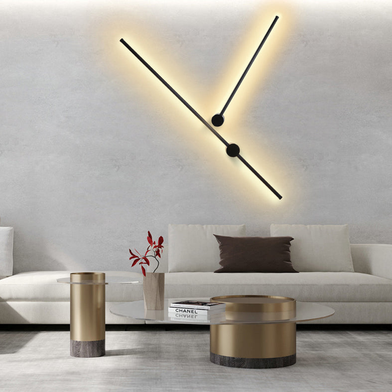 Lámpara de pared LED de tira larga de 360 ​​° de 360 ​​° Luz de línea de minimalismo de estilo nórdico para escaleras de pasillo