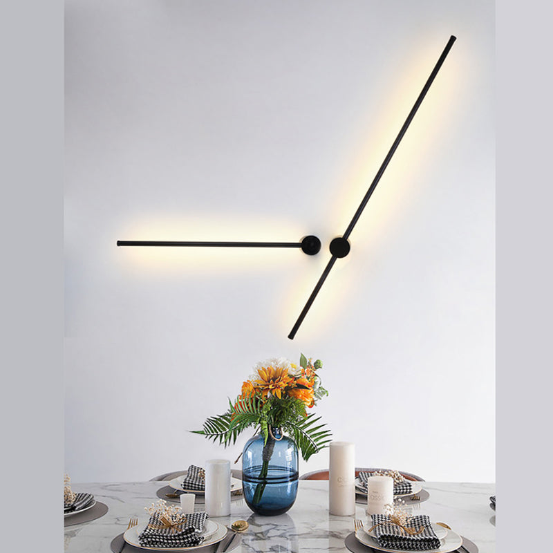 Lámpara de pared LED de tira larga de 360 ​​° de 360 ​​° Luz de línea de minimalismo de estilo nórdico para escaleras de pasillo