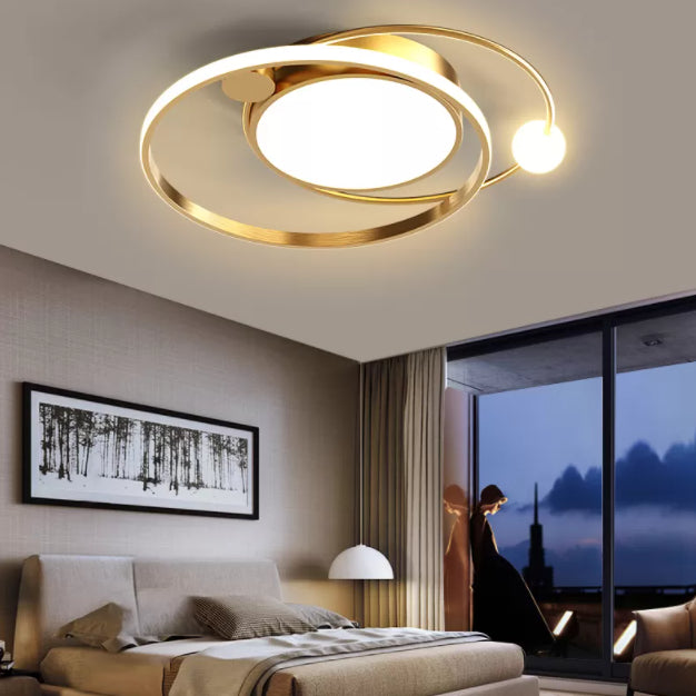 Nouveau Plafonnier LED encastré en fer moderne, forme ronde, plafonnier pour chambre à coucher,