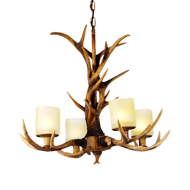 Brown Spoutnik Chandelier Pendant Lighting Countryside Resin 4/6/8 LUMIÈRES SALON PLADIER LUMINE