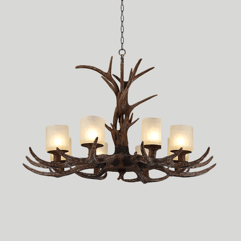 Brown Spoutnik Chandelier Pendant Lighting Countryside Resin 4/6/8 LUMIÈRES SALON PLADIER LUMINE