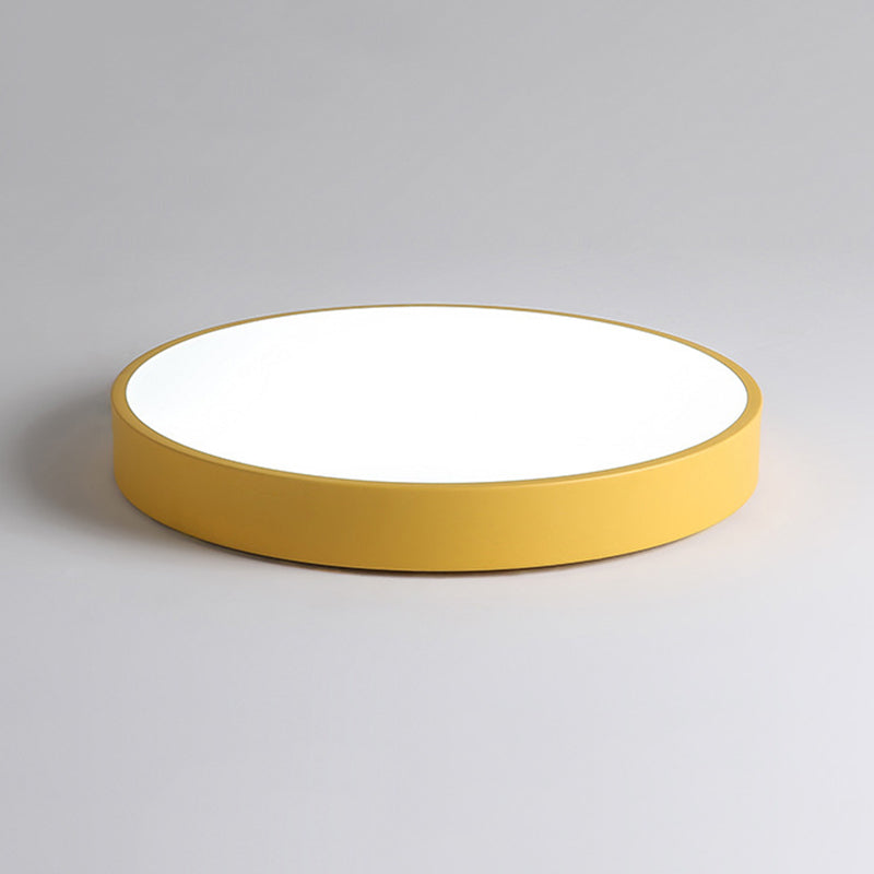 Round Flush Light Fixtures Macaron Simplicity Acrylic Ceiling Light Fixtures for Bedroom