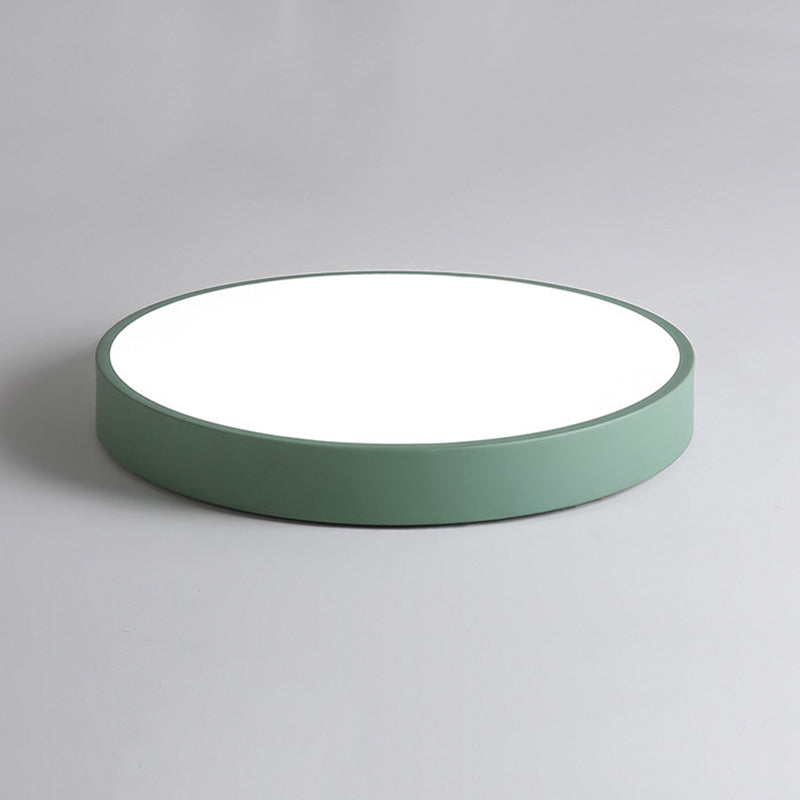 Round Flush Light Fixtures Macaron Simplicity Acrylic Ceiling Light Fixtures for Bedroom