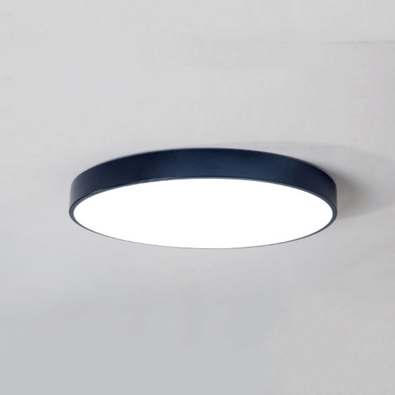 Round Flush Light Fixtures Macaron Simplicity Acrylic Ceiling Light Fixtures for Bedroom