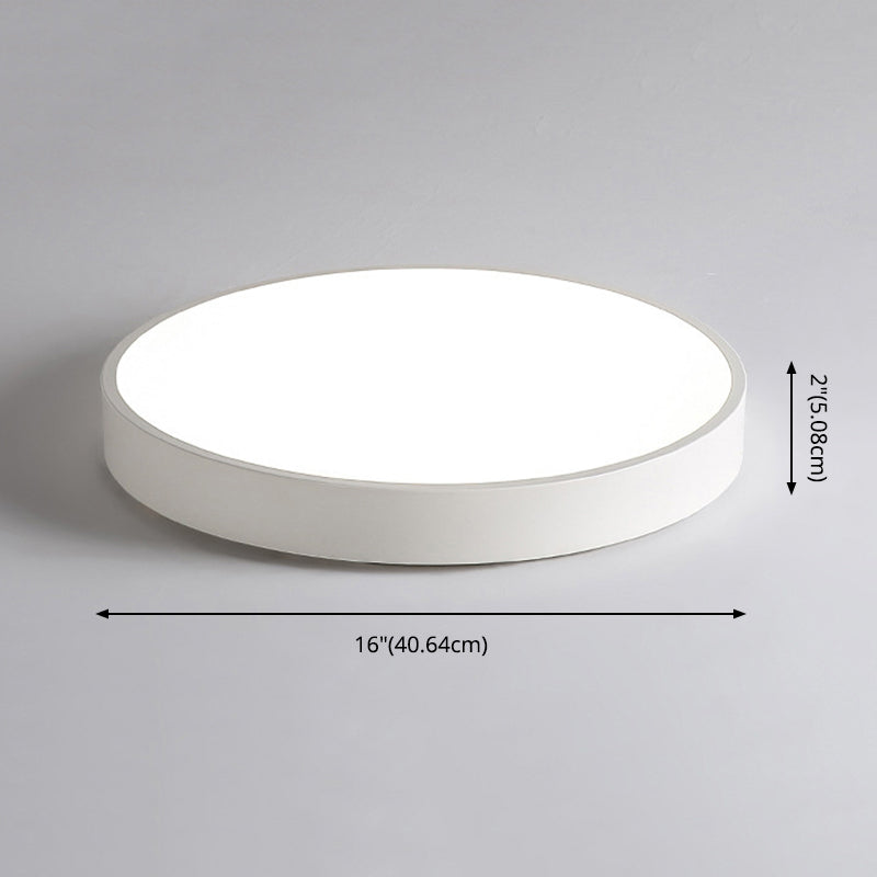 Round Flush Light Fixtures Macaron Simplicity Acrylic Ceiling Light Fixtures for Bedroom