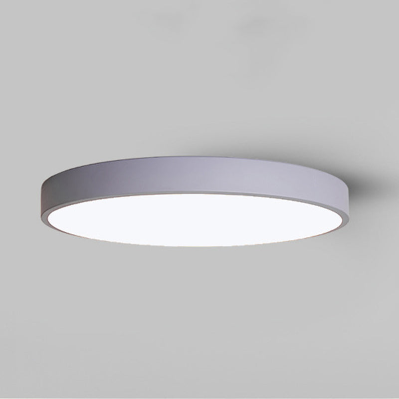 Round Flush Light Fixtures Macaron Simplicity Acrylic Ceiling Light Fixtures for Bedroom