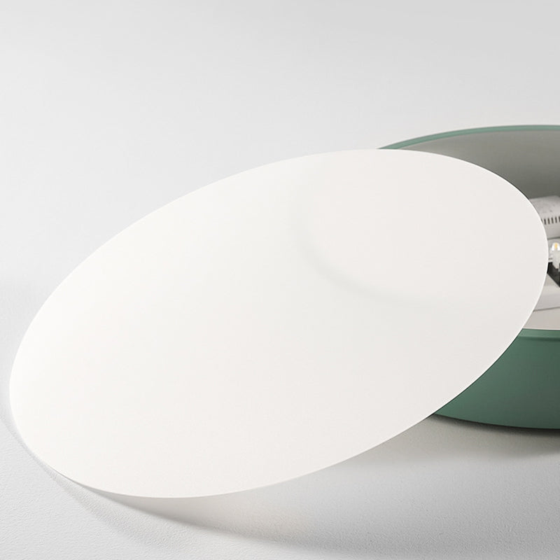 Round Flush Light Fixtures Macaron Simplicity Acrylic Ceiling Light Fixtures for Bedroom
