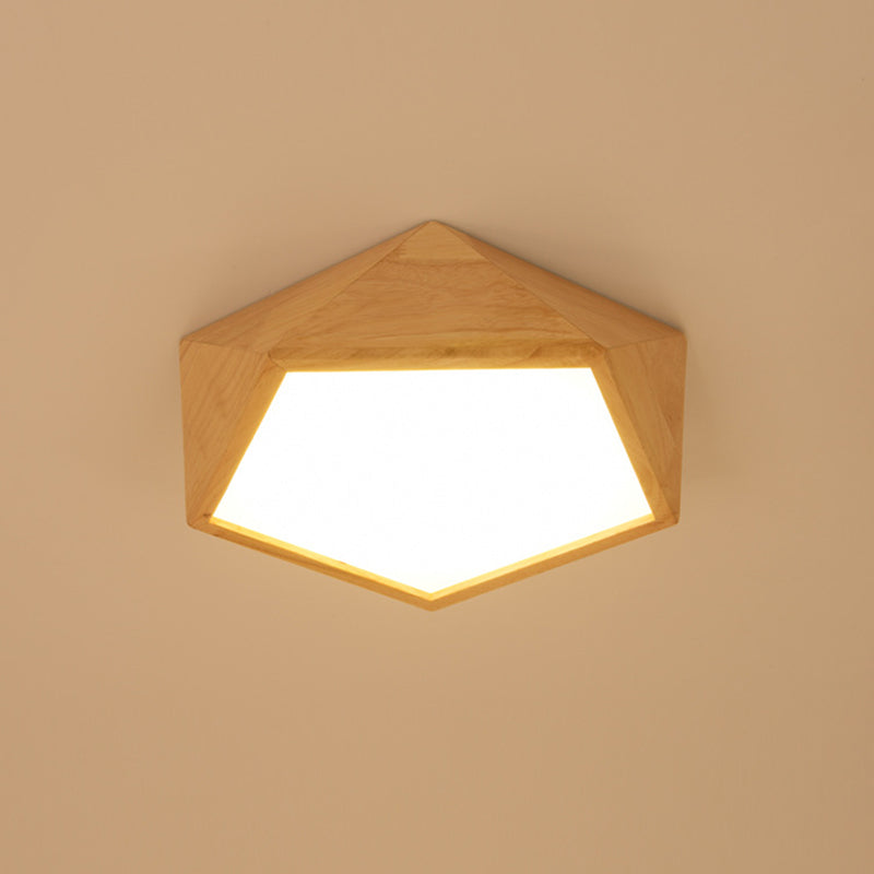 El Pentagono moderno de la madera de montaje de la luz de montaje de la madera de montaje de la madera del techo de