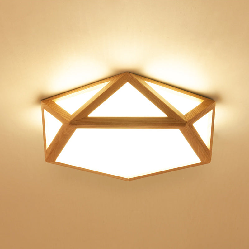 El Pentagono moderno de la madera de montaje de la luz de montaje de la madera de montaje de la madera del techo de