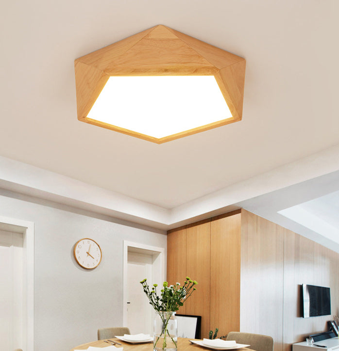 El Pentagono moderno de la madera de montaje de la luz de montaje de la madera de montaje de la madera del techo de