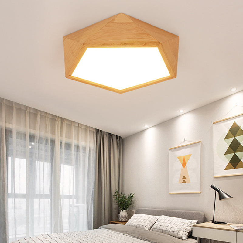 El Pentagono moderno de la madera de montaje de la luz de montaje de la madera de montaje de la madera del techo de