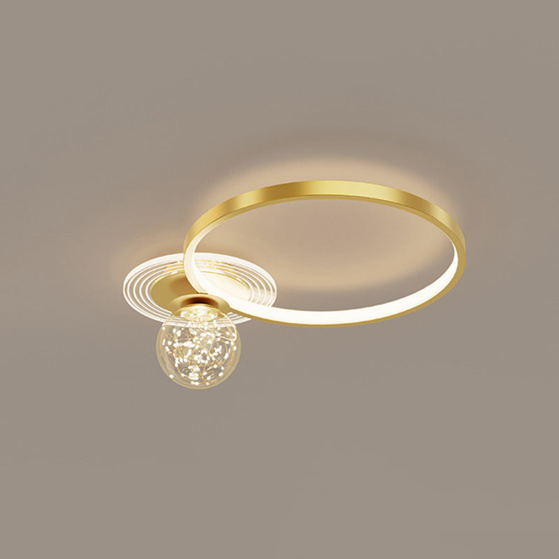 LED Flush Mount Ceiling Light Ringed Lighting for Coffee Shop Living Room Bedroom