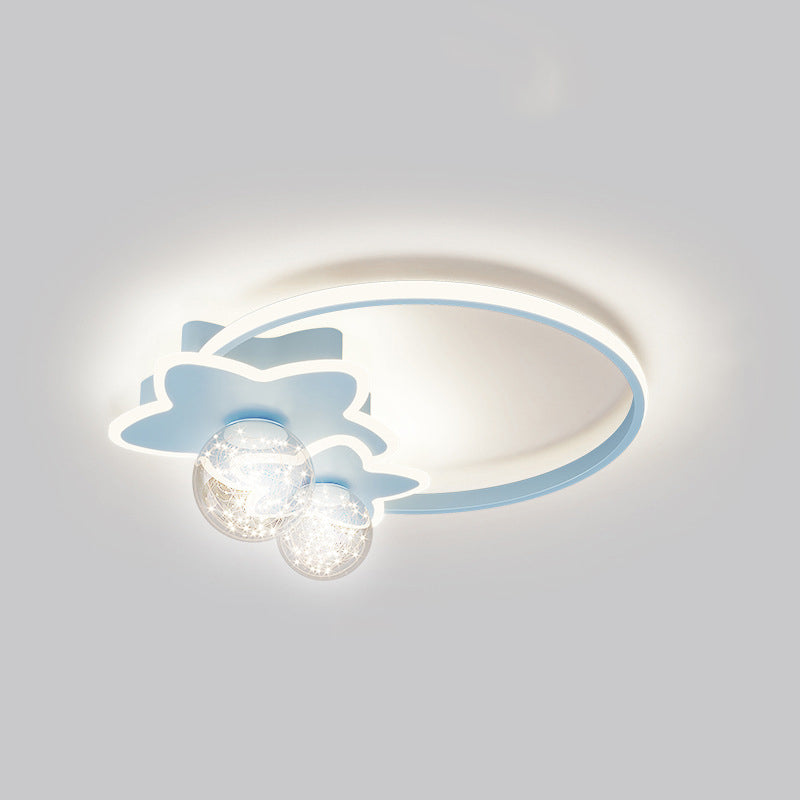 Metalen ster inbouwlamp Eenvoud Balglas LED-plafondlamp voor slaapkamer