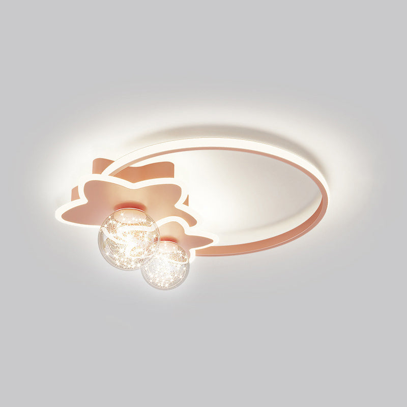 Metalen ster inbouwlamp Eenvoud Balglas LED-plafondlamp voor slaapkamer