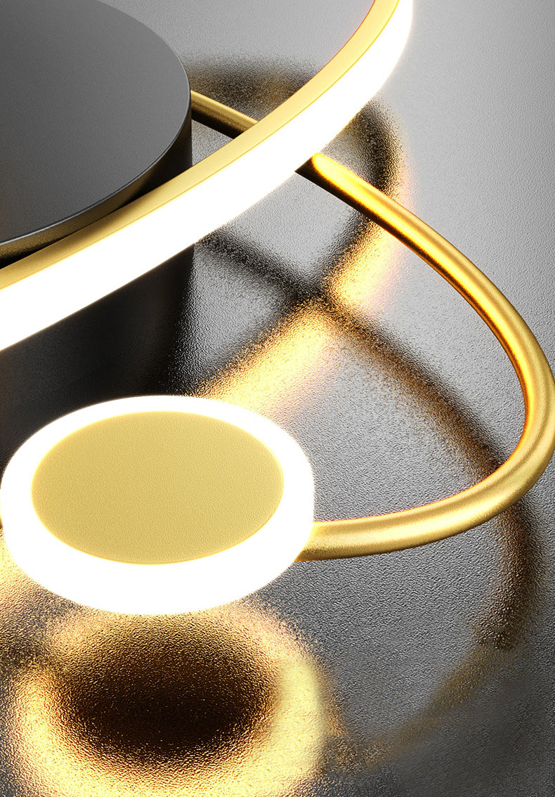 Lámpara de techo ovalada posmoderna lámpara de techo