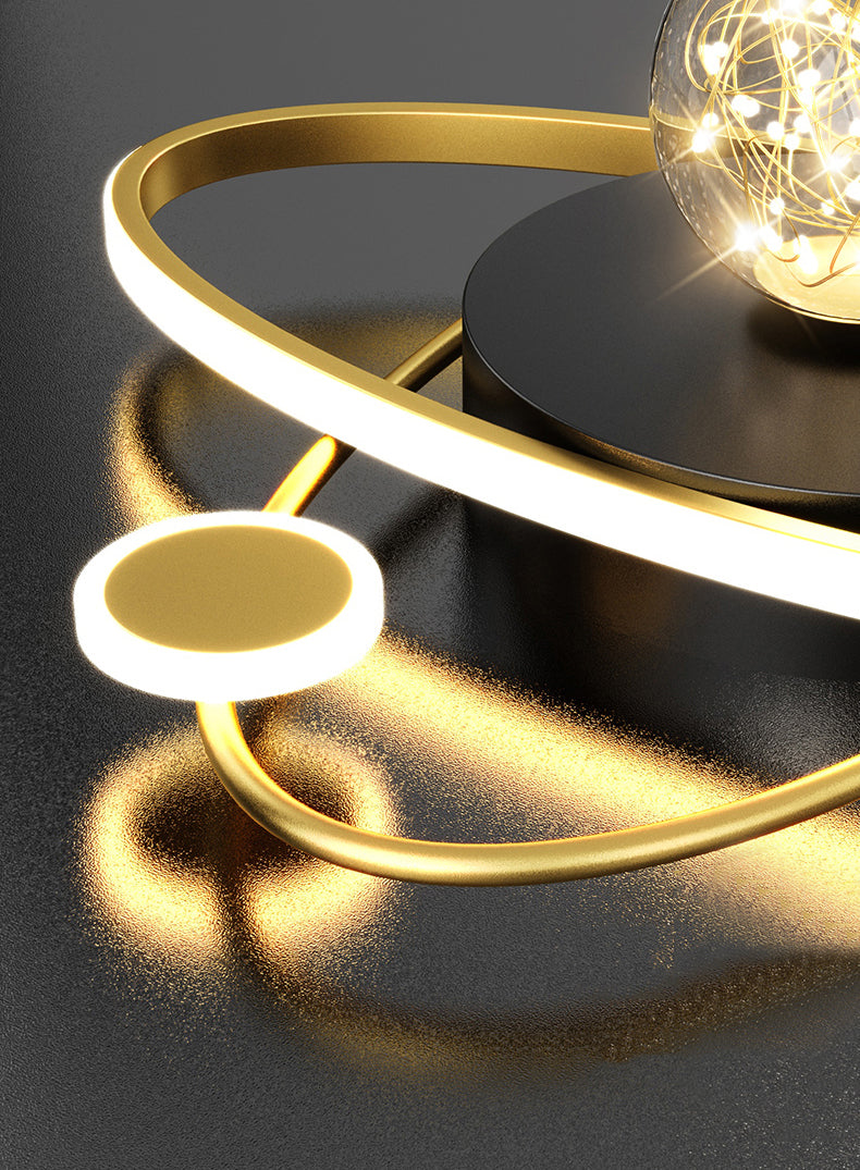 Lámpara de techo ovalada posmoderna lámpara de techo