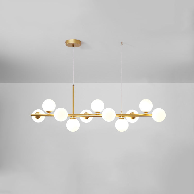 Spherical Glass Island Chandelier Light Nordic Style Chandelier Lighting Fixture