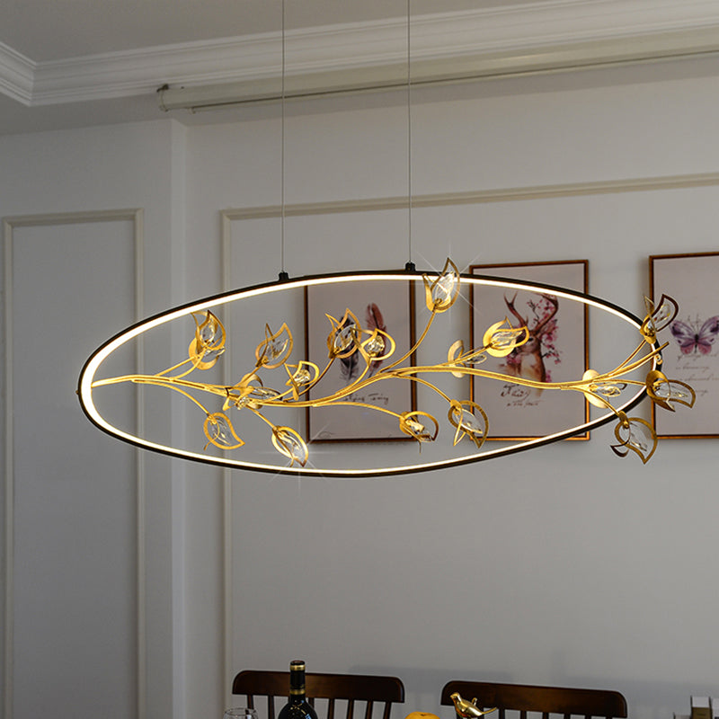 Rama de oro Cosco Luz de techo Modernismo Flea de lámpara de araña LED de oro