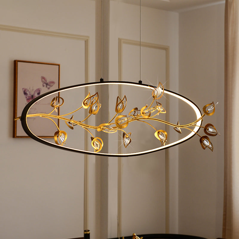 Rama de oro Cosco Luz de techo Modernismo Flea de lámpara de araña LED de oro