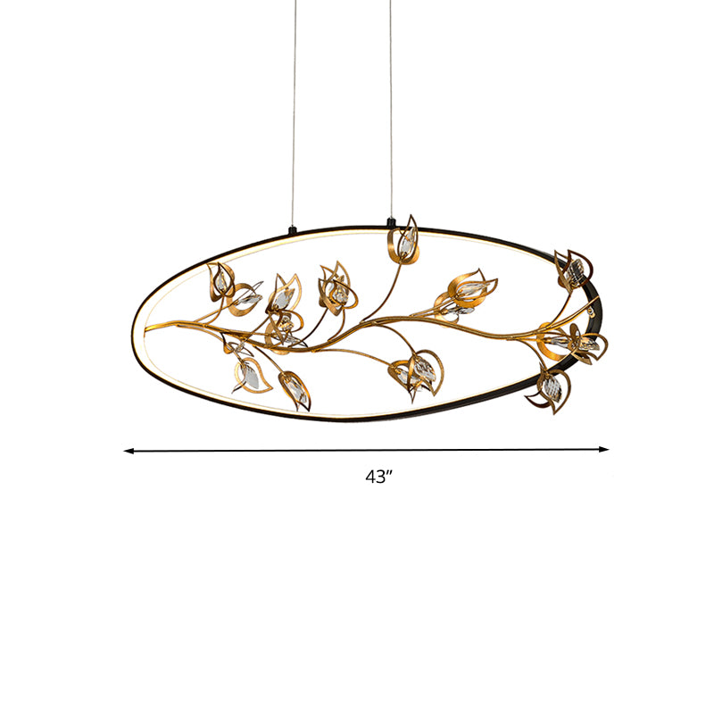Rama de oro Cosco Luz de techo Modernismo Flea de lámpara de araña LED de oro