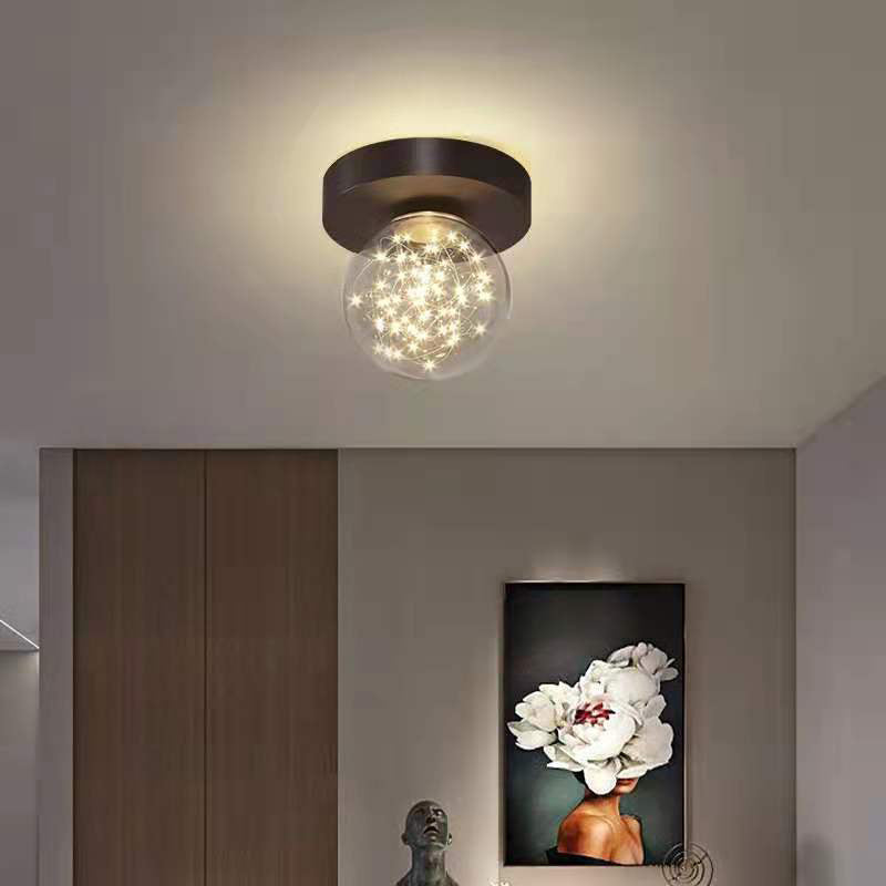 Moderne plafondlamp LED-cirkellicht Zwart Creatief foyerslaapkamerlicht