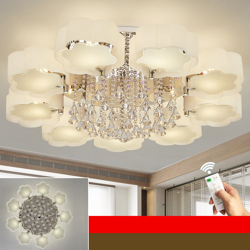 White Sputnik LED SEMI FLUSH MONTICO IN MODERNO LIGUATO CRIDULO CRIDUALE CONCITO con tonalità acrilica
