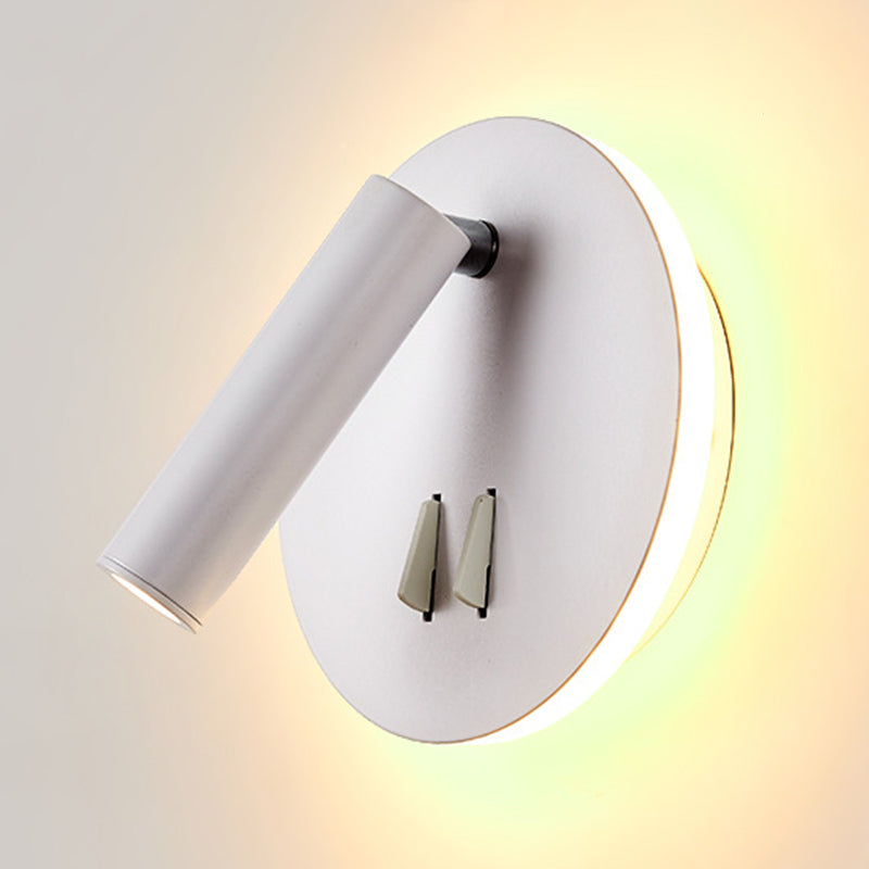 Modern Minimalist Style Cylinderical Sconce Light Fixtures Metal 2 Lights Wall Light