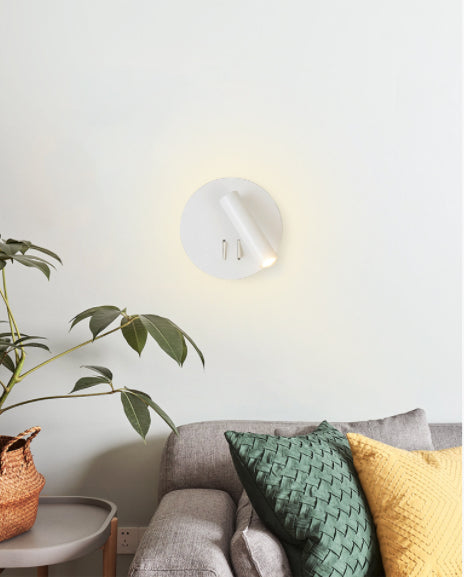 Modern Minimalist Style Cylinderical Sconce Light Fixtures Metal 2 Lights Wall Light