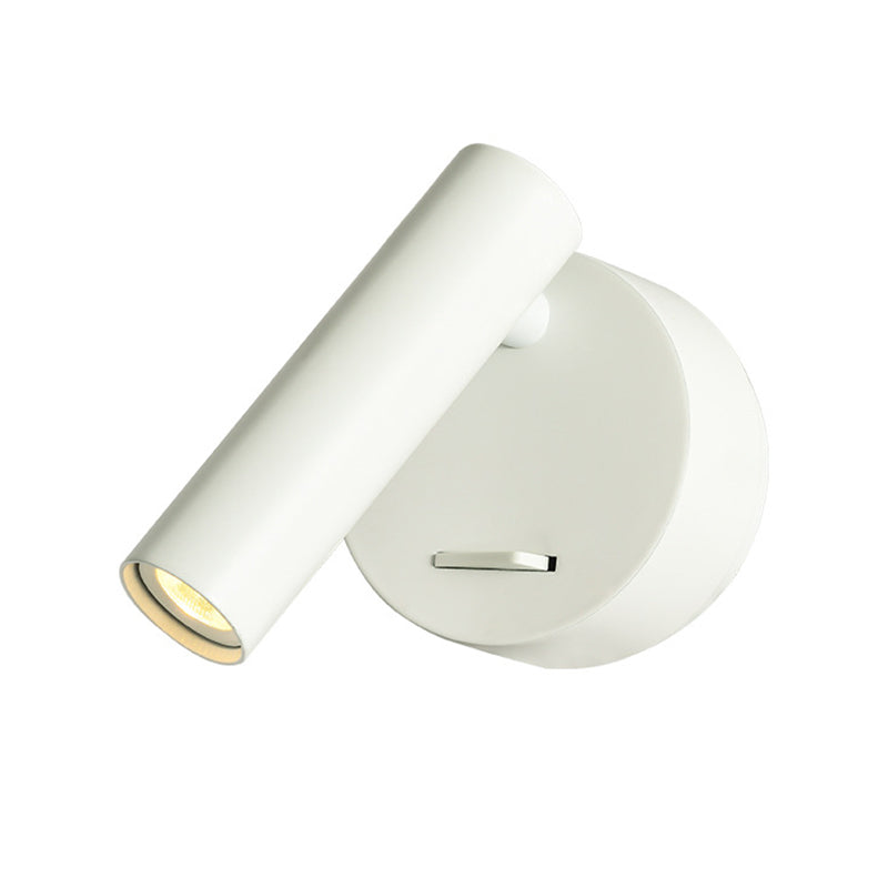 4.3" H Simplicity Bedside LED Reading Lamp Modern Style Spotlight Wall Sconce with Round Metal Base
