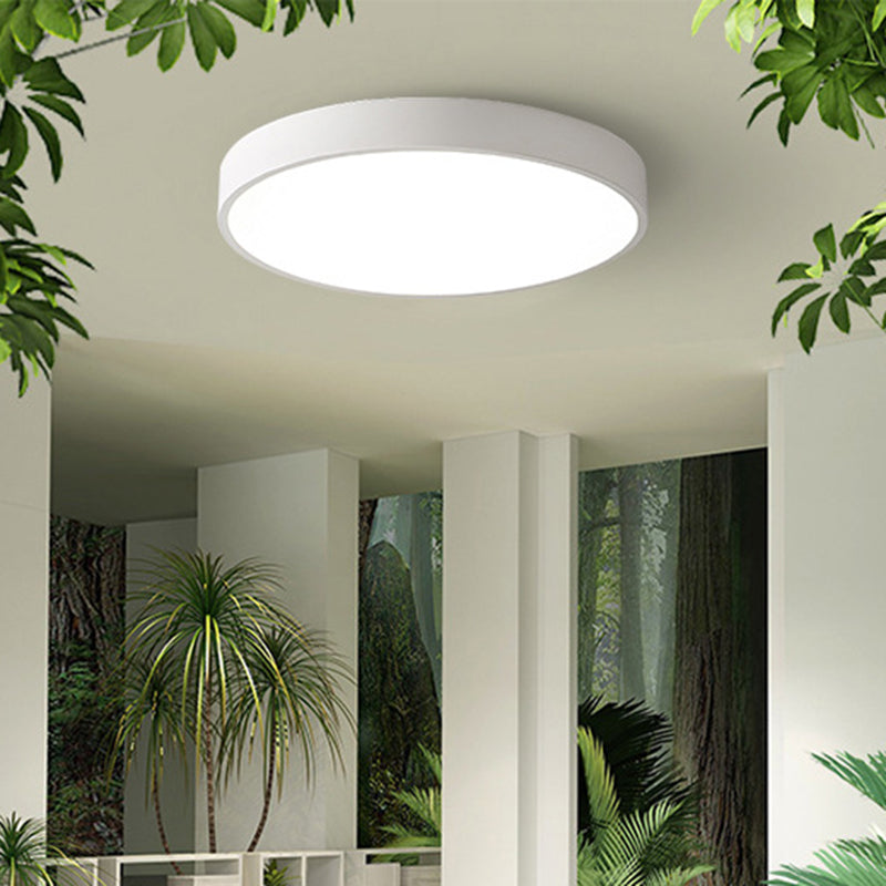 Thin Round Led Flush Mount Ceiling Light Modern Minimalist Macaron Style Aisle Balcony Bedroom Study Lamps