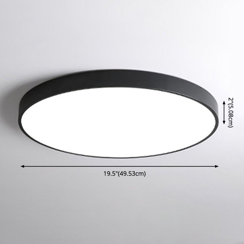 Thin Round Led Flush Mount Ceiling Light Modern Minimalist Macaron Style Aisle Balcony Bedroom Study Lamps