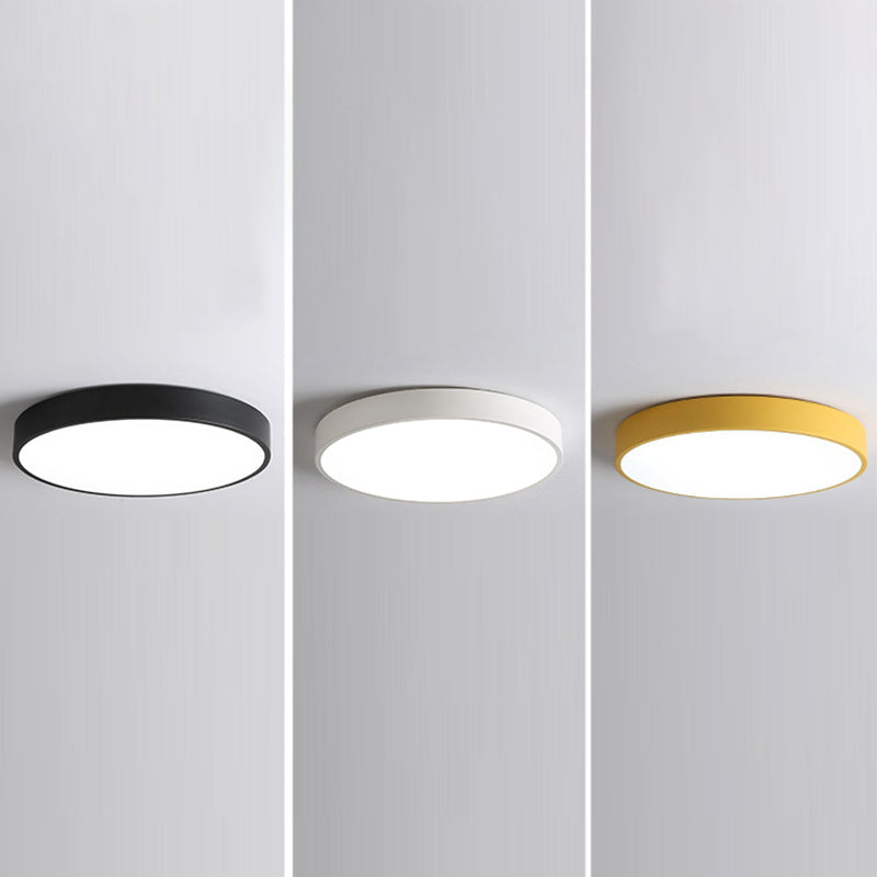 Thin Round Led Flush Mount Ceiling Light Modern Minimalist Macaron Style Aisle Balcony Bedroom Study Lamps