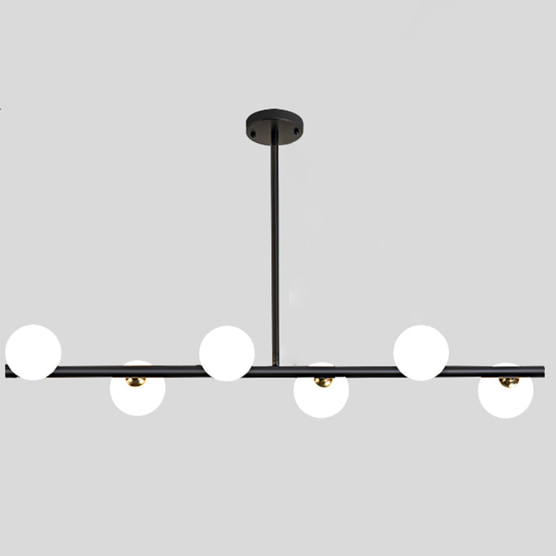 Idée d'éclairage d'île en forme ronde