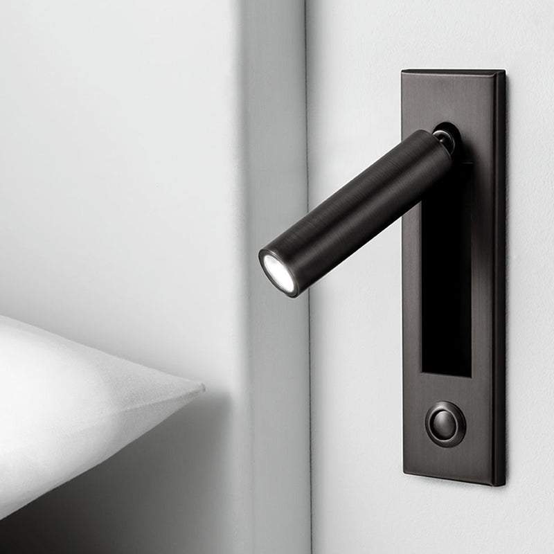 Luz de pared LED de estilo LED de estilo moderno Lámpara de lectura cilíndrica de cabecilla con interruptor independiente