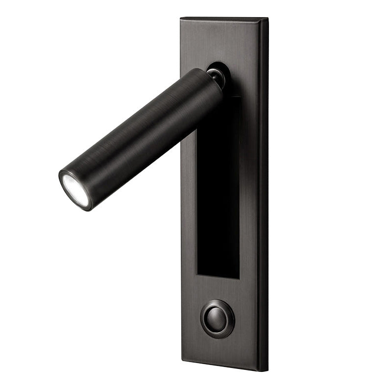 Luz de pared LED de estilo LED de estilo moderno Lámpara de lectura cilíndrica de cabecilla con interruptor independiente