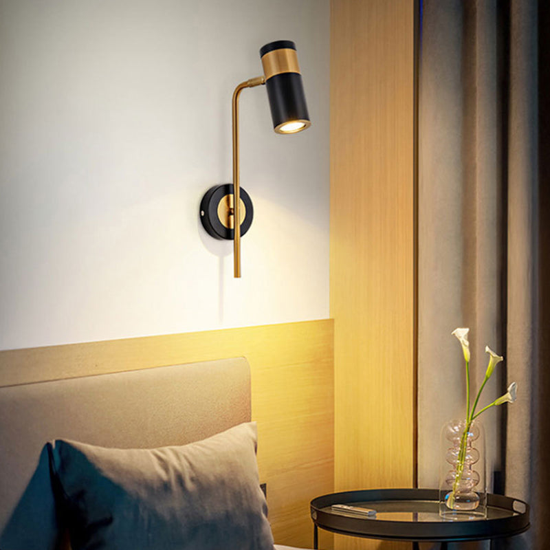 15.7" H Cylindrical Simplicity LED Wall Lamp Nordic Style Bedside Spotlight Reading Lamp for Bedroom