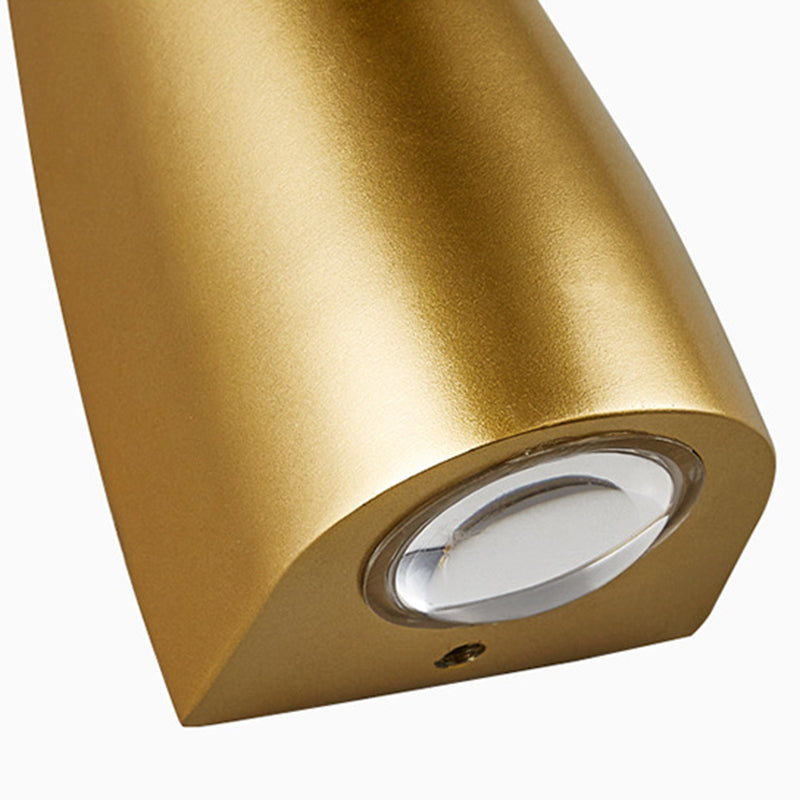 Tubos de mediados de siglo Montaje de montaje de pared Luz de metal 2 luces Spliques