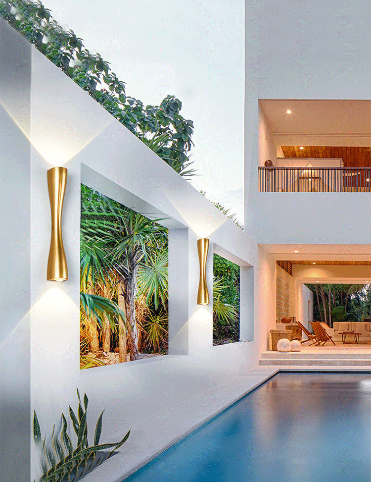 Mid-Century Tubes Wall Mount Light Fixture Metal 2 Lights Sconce