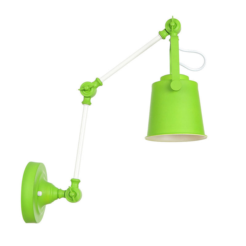 Longueur du bras réglable lampe murale macaron colorée moderne style simplicité style applique de bulbe lumière pour l'allée du couloir
