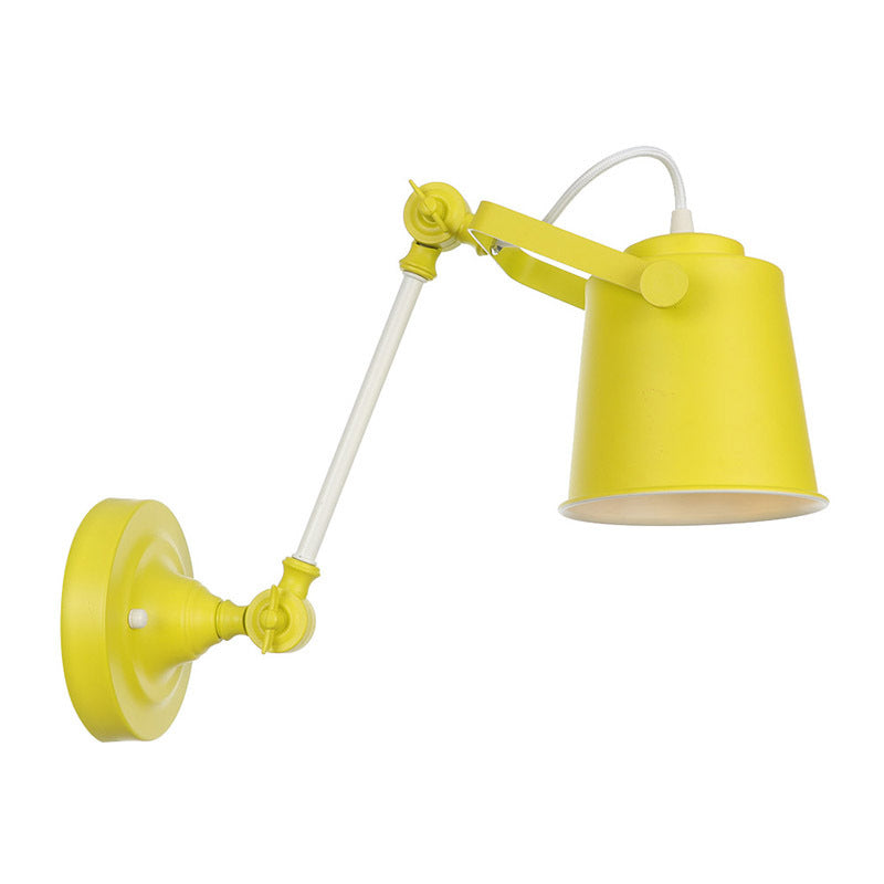 Longueur du bras réglable lampe murale macaron colorée moderne style simplicité style applique de bulbe lumière pour l'allée du couloir